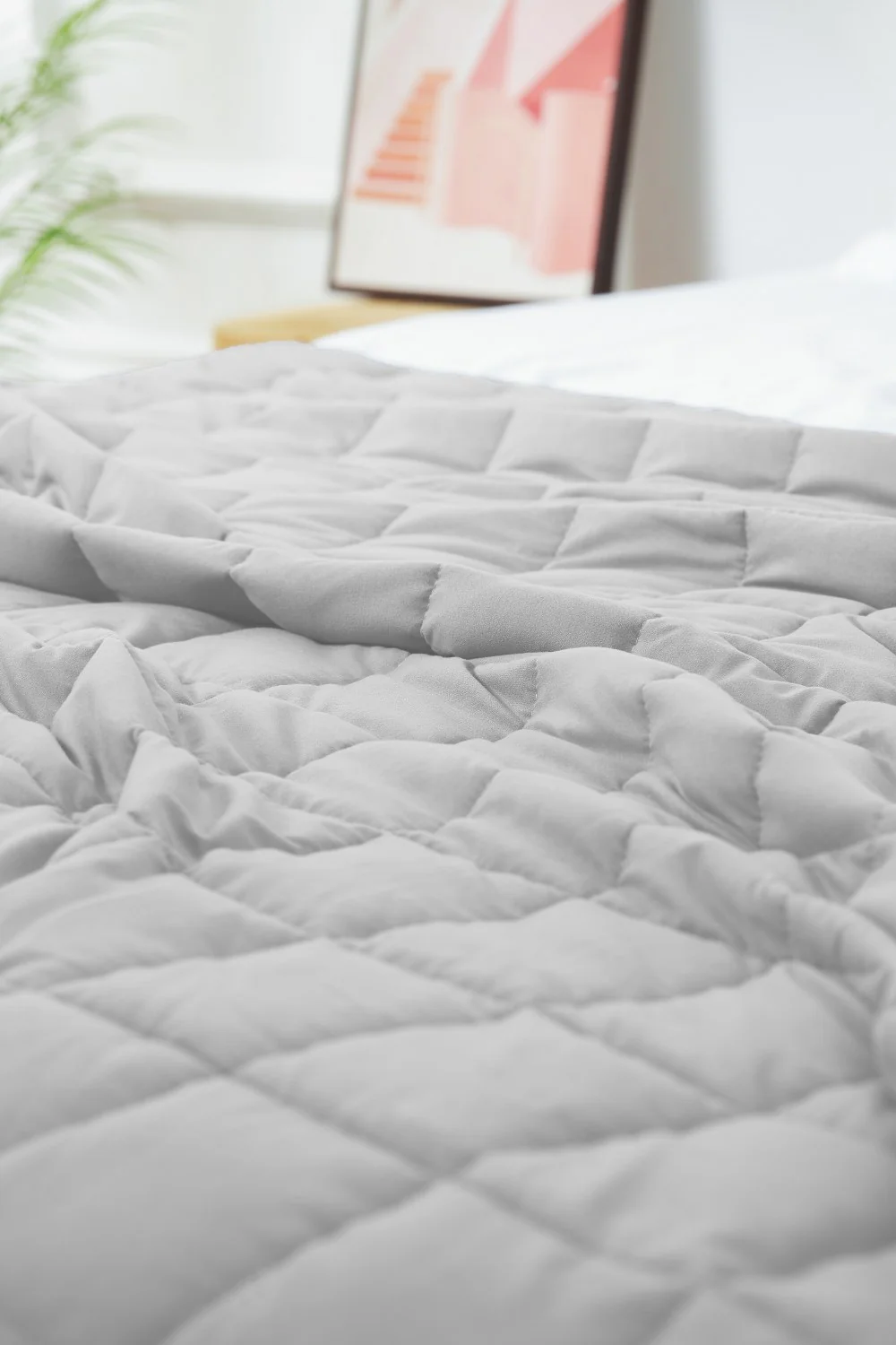Queen Size Weighted Comforter - Cool Bamboo Silver Heaviest Blanket for Quality Sleep - Image 8
